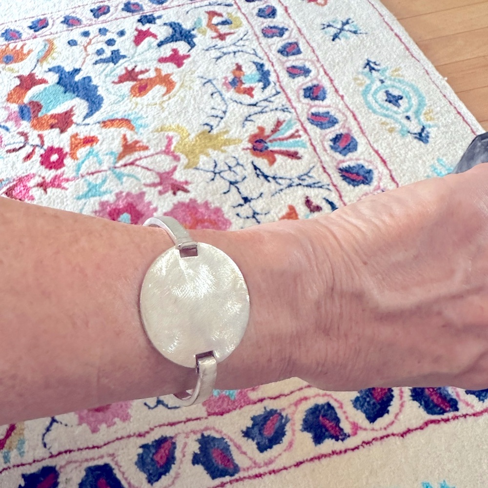 🌟Heather Morris for Calypso St. Barths, Sterling Silver Disc Bracelet🤩